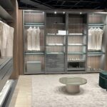 modular closet system with custom drawers and shelving units